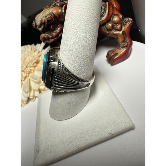 VTG Sterling Silver Turquoise Ring - Picture 5 of 10